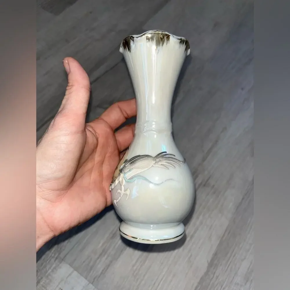 Vintage Tijuana Mexico Souvenir MORIAGE Dragonware Bud Vase - Picture 3 of 9